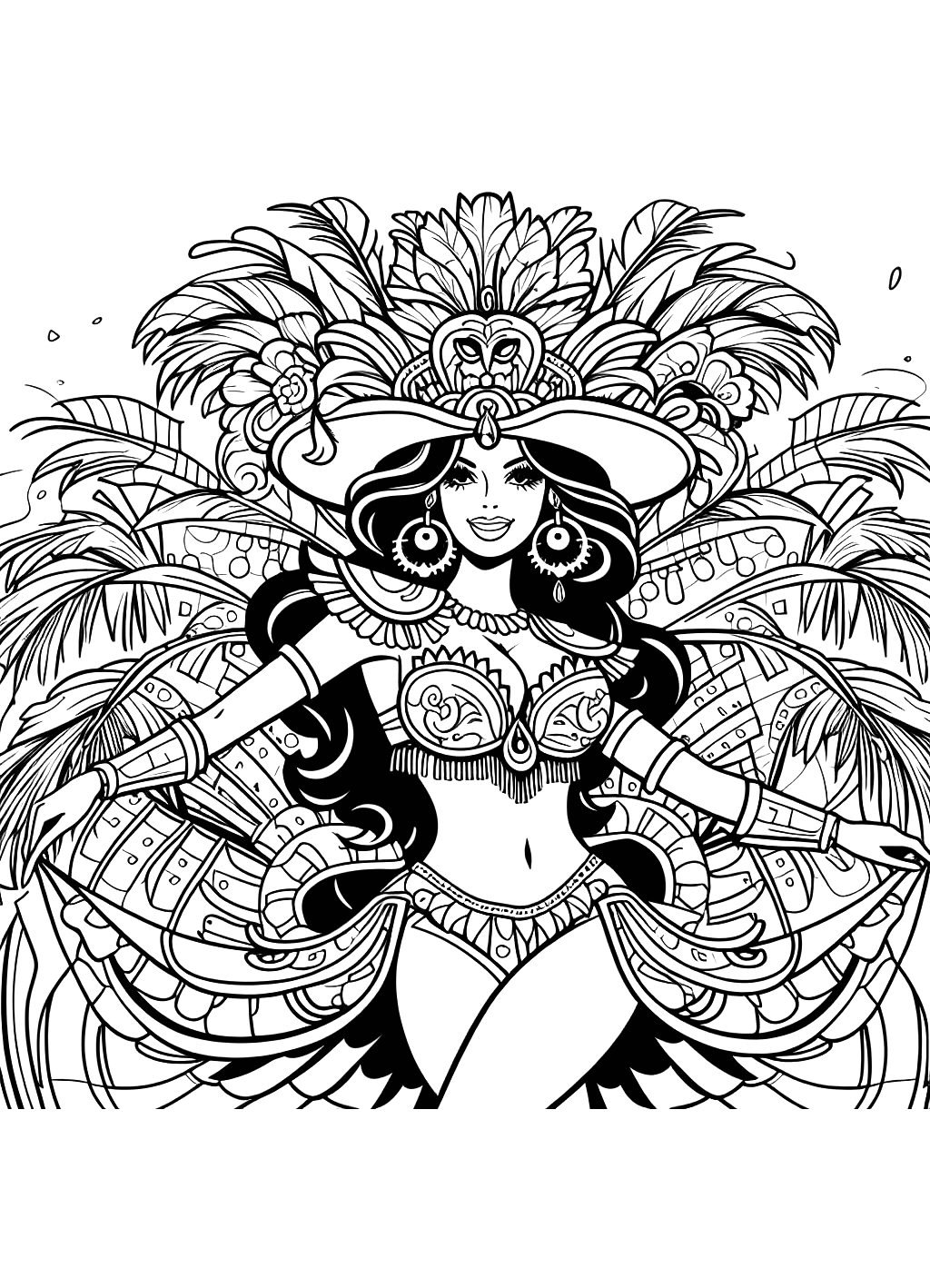 Bquilla Dancer Carnival Coloriage Imprimer