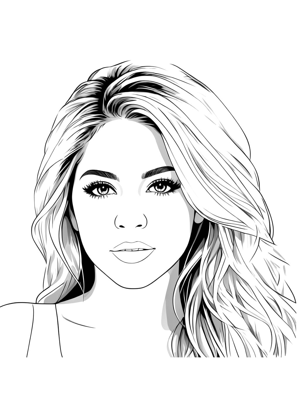 Dibujos Para Imprimir Y Colorear De Celebrities Shakira