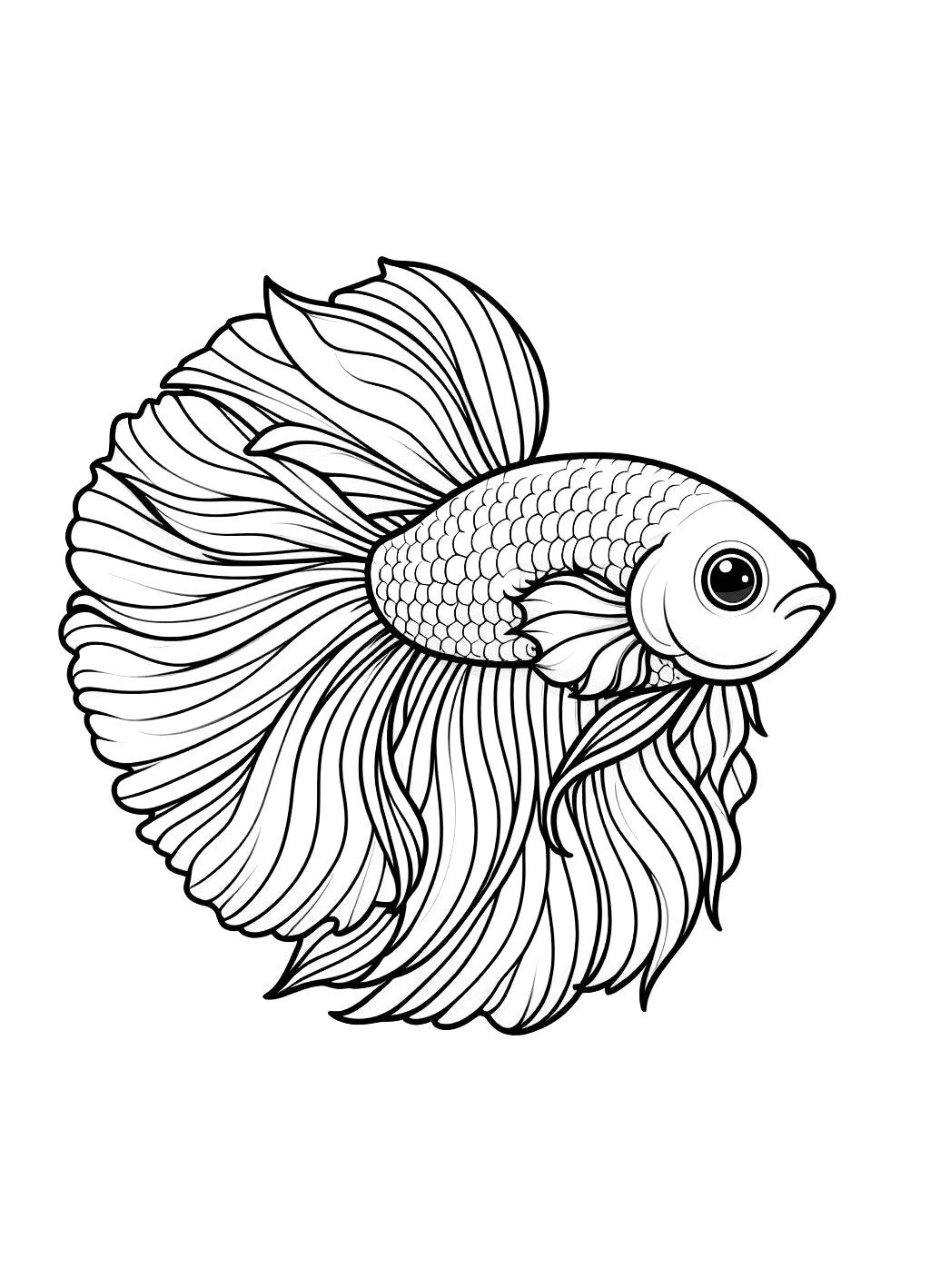 Dibujos Para Imprimir Y Colorear De Fish Betta Fish