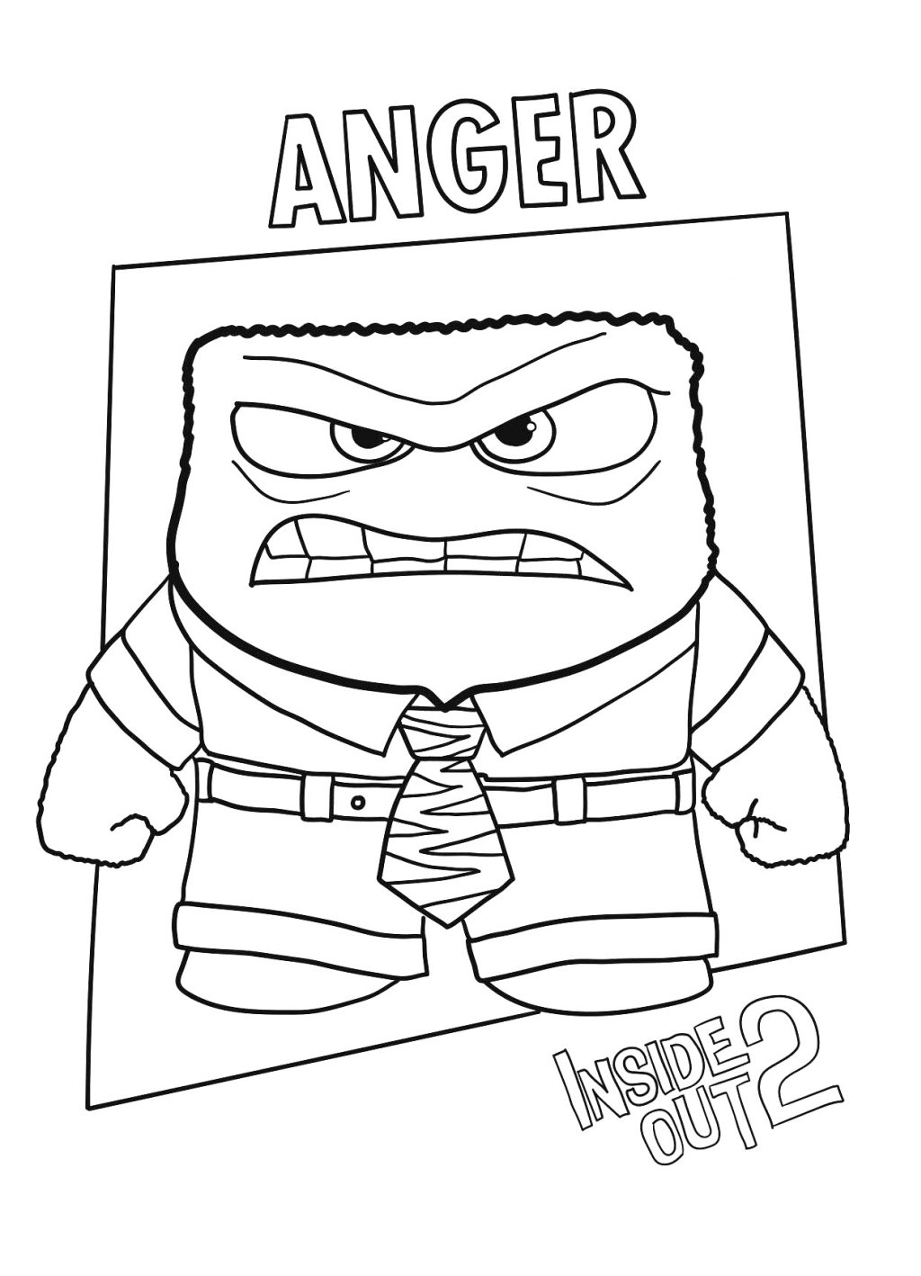 Inside Out Anger Coloriage Imprimer