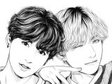 bts dibujos colorear