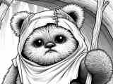 ewok dibujos colorear