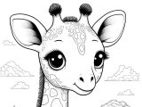 giraffe coloriages