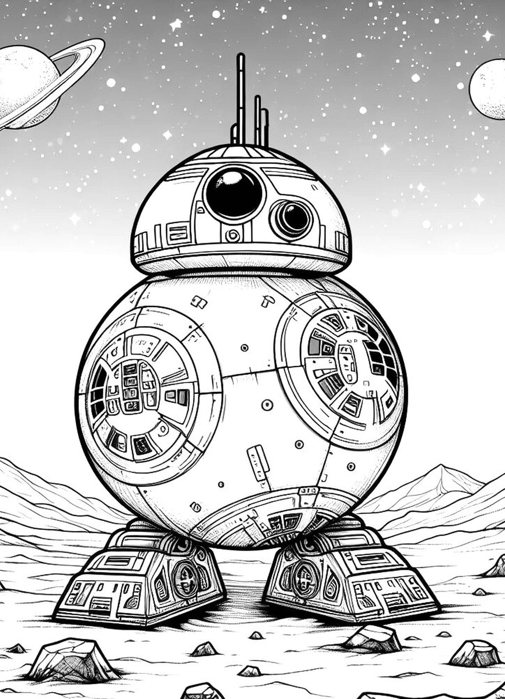 Bb8 With Foot Printable Pages