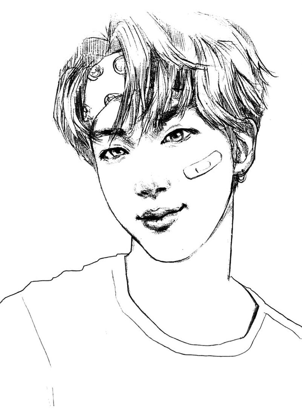 Dibujos para imprimir y colorear de Bts Bangtan Sonyeondan 16