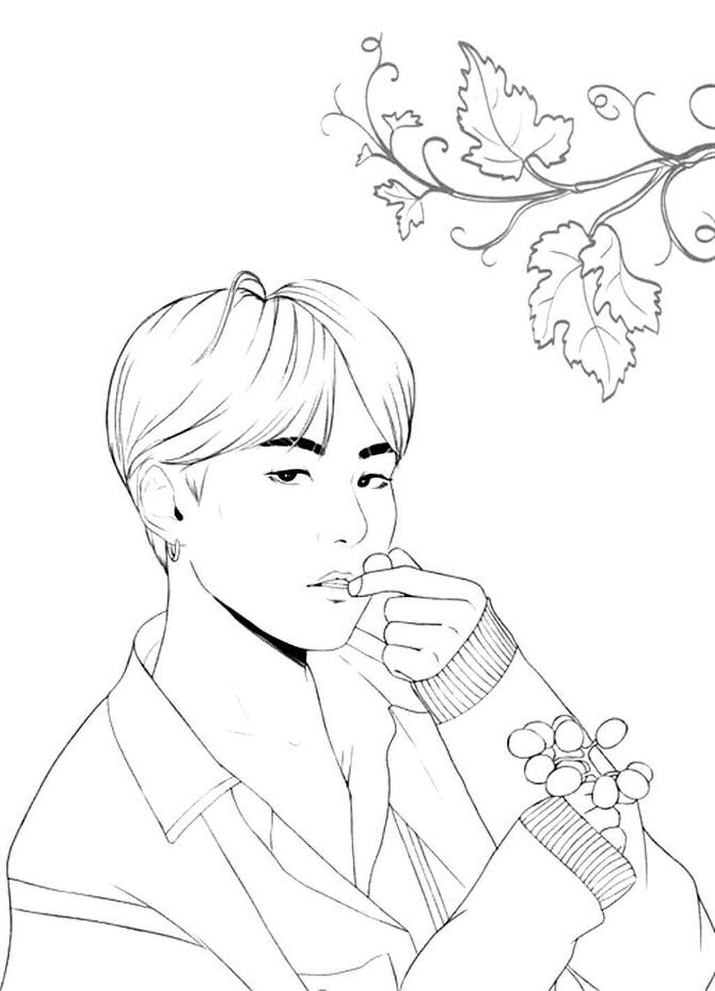 Dibujos para imprimir y colorear de Bts Bangtan Sonyeondan 6