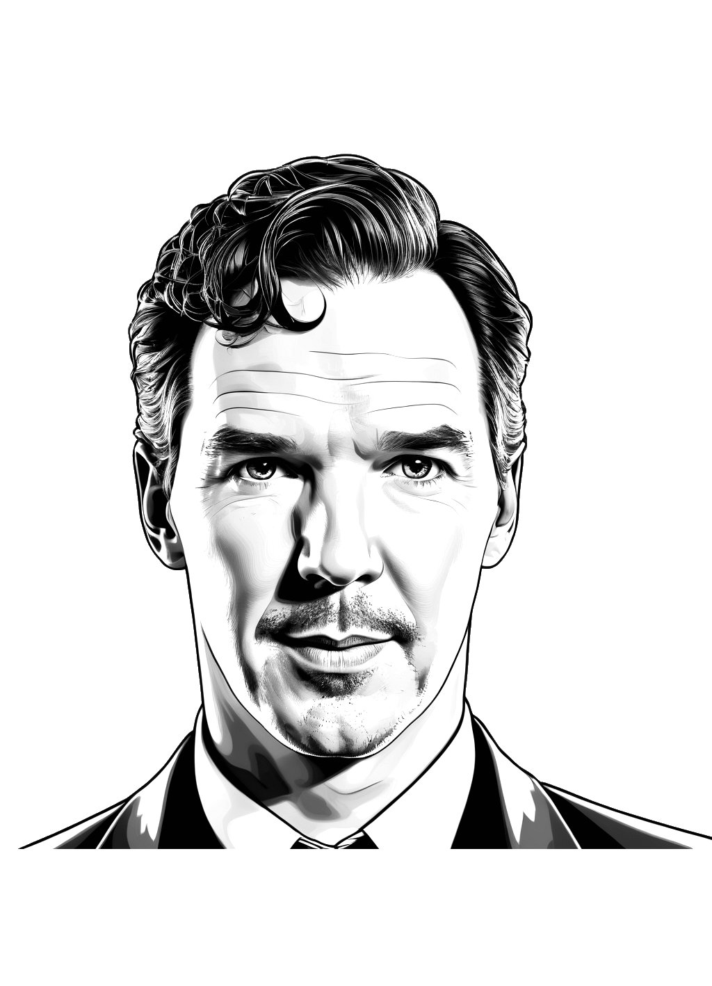 Dibujos Para Imprimir Y Colorear De Celebrities Benedict Cumberbatch