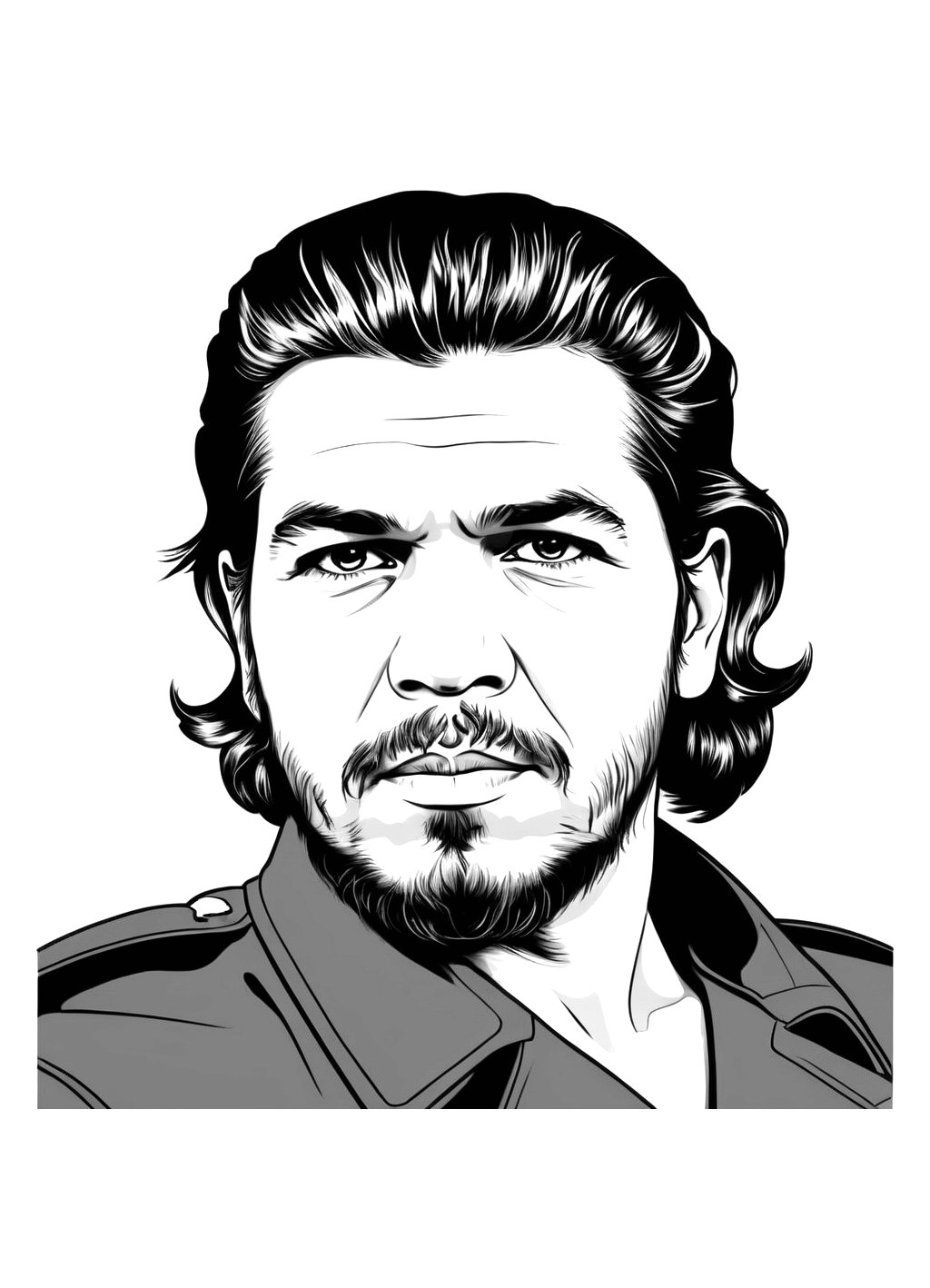 Dibujos para imprimir y colorear de Celebrities Che Guevara