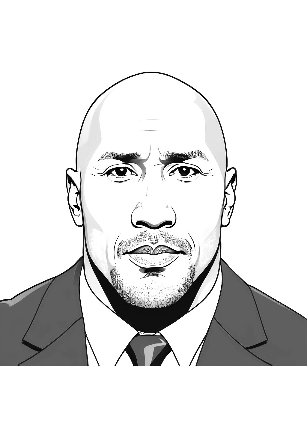 Celebrities Dwayne Johnson Printable Pages