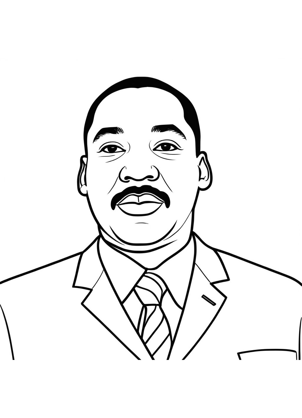 Celebrities Martin Luther King Printable Pages