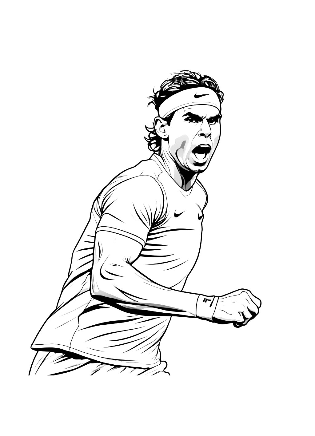 Celebrities Rafael Nadal Printable Pages