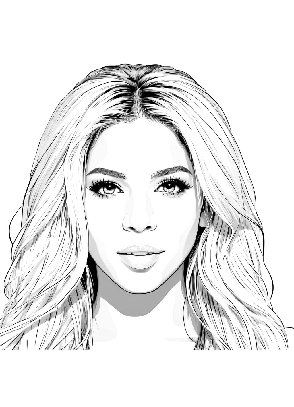 Celebrities Shakira 1 Printable Pages