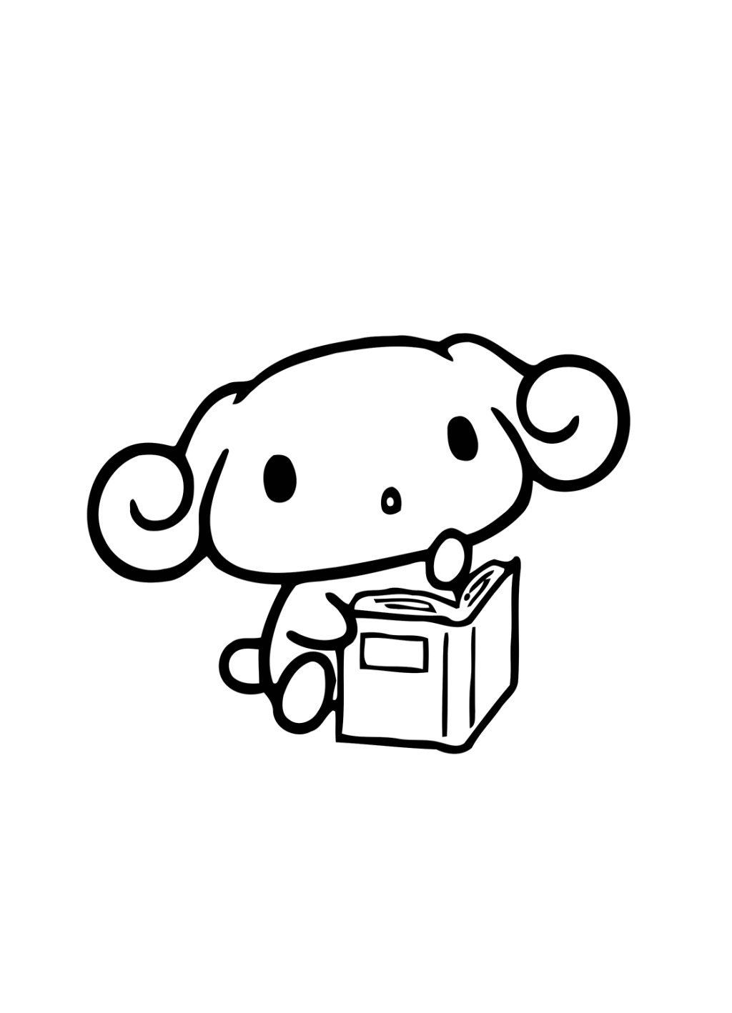 Cinnamoroll Reading Coloriage Imprimer