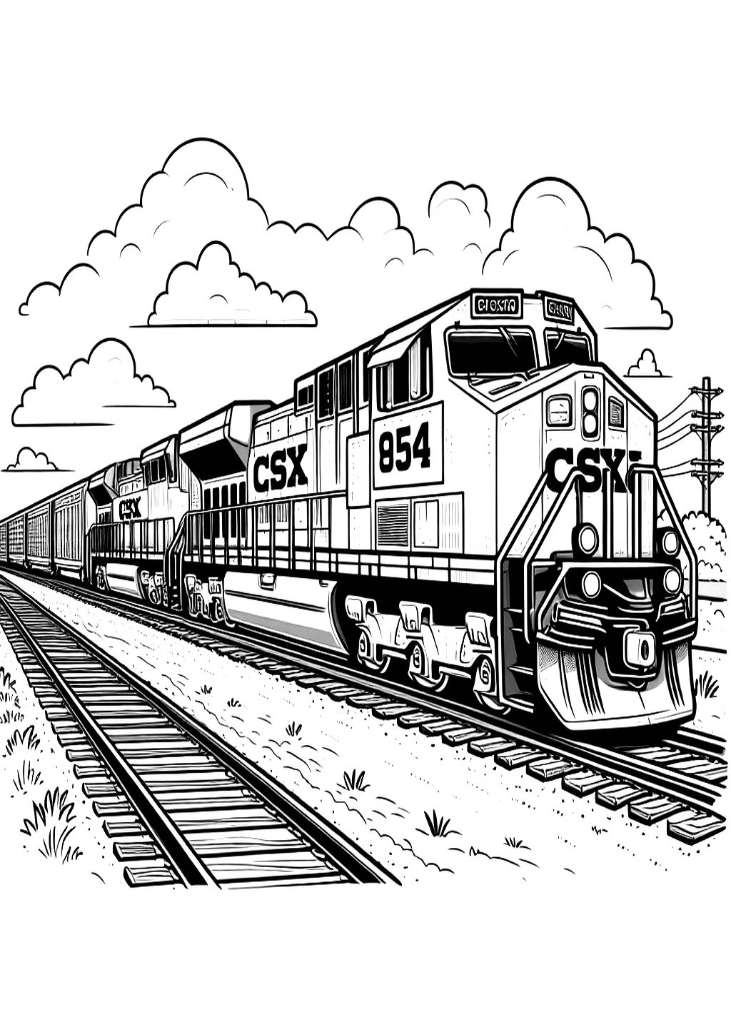 Csx Train Railway Printable Pages