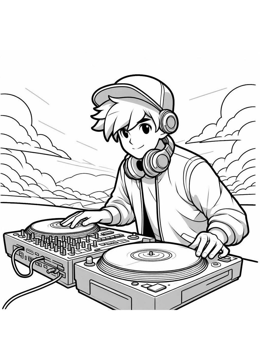 dj-coloring-pages