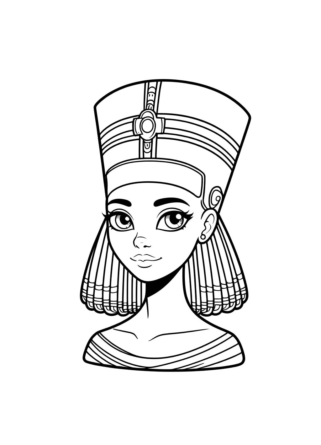 Egypt Beauty Nefertiti Printable Pages