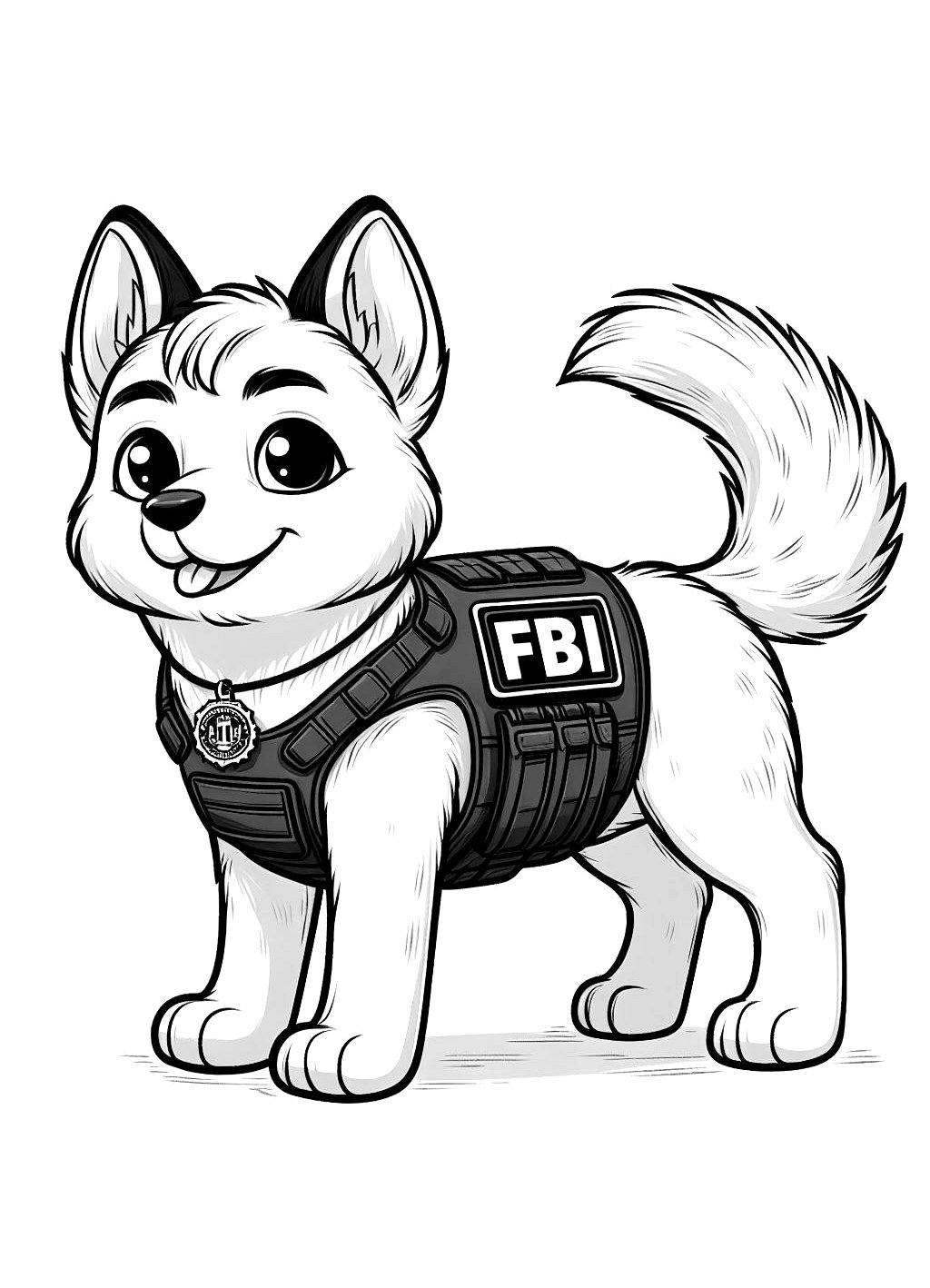 Dibujos para imprimir y colorear de Fbi 2