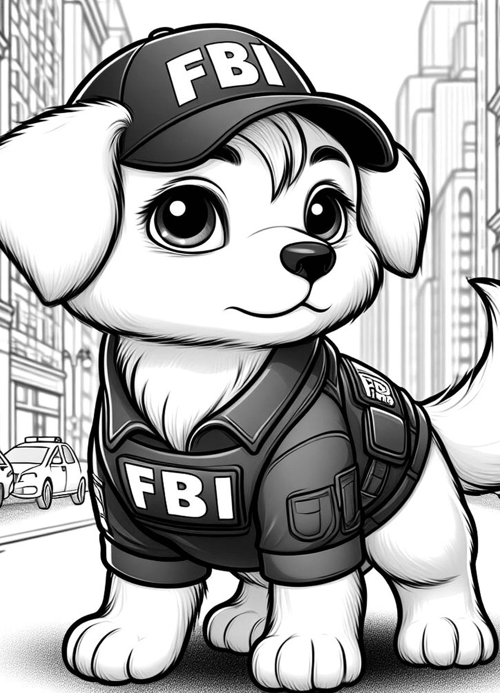 Fbi Dog Coloriage Imprimer