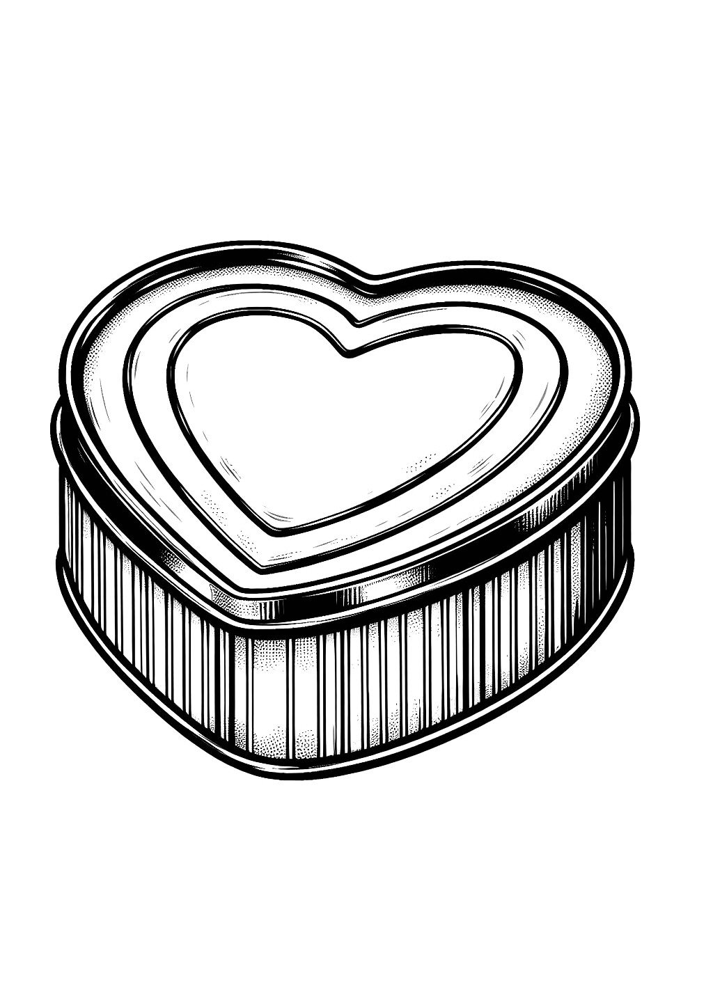 Hearts Tin Can Coloriage Imprimer